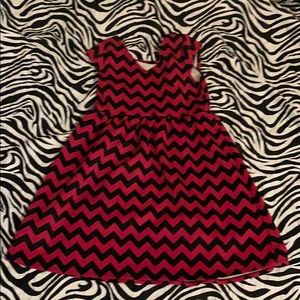 Pink and black dress